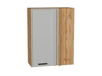 Шкаф верхний прямой угловой Фрейм Дуб Вотан, Grey Silk, 920 В*Ш*Г 920*700*345, фасад МДФ  Grey Silk, корпус  Дуб Вотан ms2510VVT_68905