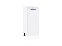 Шкаф нижний с 1-ой дверцей Фрейм Белый, White Silk, 300 В*Ш*Г 816*300*484, фасад МДФ  White Silk, корпус  Белый ms2510VVT_66938