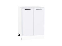 Шкаф нижний с 2-мя дверцами Фрейм Белый, White Silk, 600 В*Ш*Г 816*600*484, фасад МДФ  White Silk, корпус  Белый ms2510VVT_66964