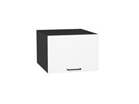 Шкаф верхний горизонтальный глубокий Флэт Graphite, White In 2S, 500 В*Ш*Г 358*500*574, фасад ЛДСП  White In 2S, корпус  Graphite ms2510VVT_55624