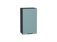 Шкаф верхний с 1-ой дверцей Флэт Graphite, Grey-green In 2S, 720, 400 В*Ш*Г 716*400*318, фасад ЛДСП  Grey-green In 2S, корпус  Graphite ms2510VVT_56906