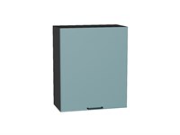 Шкаф верхний с 1-ой дверцей Флэт Graphite, Grey-green In 2S, 720, 600 В*Ш*Г 716*600*318, фасад ЛДСП  Grey-green In 2S, корпус  Graphite ms2510VVT_56910