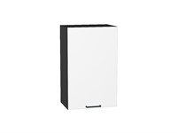 Шкаф верхний с 1-ой дверцей Флэт Graphite, White In 2S, 720, 450 В*Ш*Г 716*450*318, фасад ЛДСП  White In 2S, корпус  Graphite ms2510VVT_55652