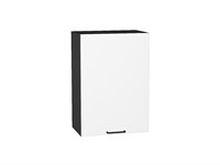 Шкаф верхний с 1-ой дверцей Флэт Graphite, White In 2S, 720, 500 В*Ш*Г 716*500*318, фасад ЛДСП  White In 2S, корпус  Graphite ms2510VVT_55653
