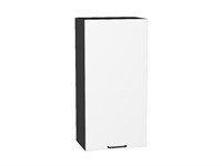 Шкаф верхний с 1-ой дверцей Флэт Graphite, White In 2S, 920, 450 В*Ш*Г 920*450*318, фасад ЛДСП  White In 2S, корпус  Graphite ms2510VVT_55657