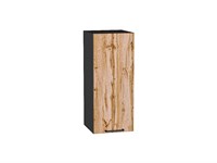 Шкаф верхний с 1-ой дверцей Флэт Graphite, Wotan Oak 2S, 720, 300 В*Ш*Г 716*300*318, фасад ЛДСП  Wotan Oak 2S, корпус  Graphite ms2510VVT_52606