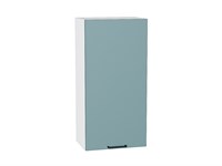 Шкаф верхний с 1-ой дверцей Флэт Белый, Grey-green In 2S, 920, 450 В*Ш*Г 920*450*318, фасад ЛДСП  Grey-green In 2S, корпус  Белый ms2510VVT_56902