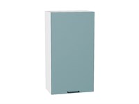 Шкаф верхний с 1-ой дверцей Флэт Белый, Grey-green In 2S, 920, 500 В*Ш*Г 920*500*318, фасад ЛДСП  Grey-green In 2S, корпус  Белый ms2510VVT_56903