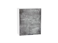 Шкаф верхний с 1-ой дверцей Флэт Белый, Temple Stone 2S, 720, 600 В*Ш*Г 716*600*318, фасад ЛДСП  Temple Stone 2S, корпус  Белый ms2510VVT_52620