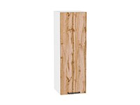 Шкаф верхний с 1-ой дверцей Флэт Белый, Wotan Oak 2S, 920, 300 В*Ш*Г 920*300*318, фасад ЛДСП  Wotan Oak 2S, корпус  Белый ms2510VVT_52601