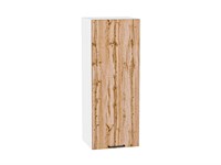 Шкаф верхний с 1-ой дверцей Флэт Белый, Wotan Oak 2S, 920, 350 В*Ш*Г 920*350*318, фасад ЛДСП  Wotan Oak 2S, корпус  Белый ms2510VVT_65166