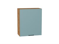 Шкаф верхний с 1-ой дверцей Флэт Дуб Вотан, Grey-green In 2S, 720, 600 В*Ш*Г 716*600*318, фасад ЛДСП  Grey-green In 2S, корпус  Дуб Вотан ms2510VVT_62434