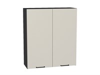 Шкаф верхний с 2-мя дверцами Флэт Graphite, Cashmere In 2S, 920, 800 В*Ш*Г 920*800*318, фасад ЛДСП  Cashmere In 2S, корпус  Graphite ms2510VVT_55780