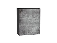 Шкаф верхний с 2-мя дверцами Флэт Graphite, Temple Stone 2S, 720, 600 В*Ш*Г 716*600*318, фасад ЛДСП  Temple Stone 2S, корпус  Graphite ms2510VVT_52648