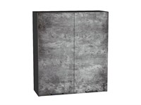 Шкаф верхний с 2-мя дверцами Флэт Graphite, Temple Stone 2S, 920, 800 В*Ш*Г 920*800*318, фасад ЛДСП  Temple Stone 2S, корпус  Graphite ms2510VVT_52651