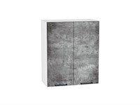 Шкаф верхний с 2-мя дверцами Флэт Белый, Temple Stone 2S, 720, 600 В*Ш*Г 716*600*318, фасад ЛДСП  Temple Stone 2S, корпус  Белый ms2510VVT_52644