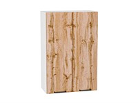 Шкаф верхний с 2-мя дверцами Флэт Белый, Wotan Oak 2S, 920, 600 В*Ш*Г 920*600*318, фасад ЛДСП  Wotan Oak 2S, корпус  Белый ms2510VVT_52638