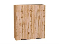 Шкаф верхний с 2-мя дверцами Флэт Дуб Вотан, Wotan Oak 2S, 920, 800 В*Ш*Г 920*800*318, фасад ЛДСП  Wotan Oak 2S, корпус  Дуб Вотан ms2510VVT_62480