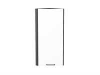 Шкаф верхний торцевой Флэт Graphite, White In 2S, 920 В*Ш*Г 920*300*306, фасад ЛДСП  White In 2S, корпус  Graphite ms2510VVT_55663