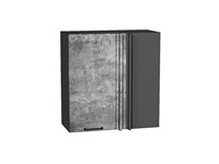 Шкаф верхний прямой угловой Флэт Graphite, Temple Stone 2S, 720, 700 В*Ш*Г 716*700*345, фасад ЛДСП  Temple Stone 2S, корпус  Graphite ms2510VVT_60284