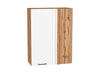 Шкаф верхний прямой угловой Флэт Дуб Вотан, White In 2S, 920 В*Ш*Г 920*700*345, фасад ЛДСП  White In 2S, корпус  Дуб Вотан ms2510VVT_62398