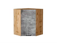 Шкаф верхний угловой Флэт Дуб Вотан, Temple Stone 2S, 720 В*Ш*Г 716*600*600, фасад ЛДСП  Temple Stone 2S, корпус  Дуб Вотан ms2510VVT_62497
