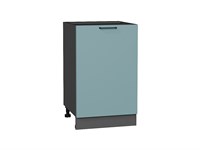 Шкаф нижний с 1-ой дверцей Флэт Graphite, Grey-green In 2S, 500 В*Ш*Г 816*500*478, фасад ЛДСП  Grey-green In 2S, корпус  Graphite ms2510VVT_56948