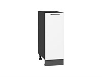 Шкаф нижний с 1-ой дверцей Флэт Graphite, White In 2S, 300 В*Ш*Г 816*300*478, фасад ЛДСП  White In 2S, корпус  Graphite ms2510VVT_55693
