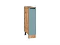 Шкаф нижний с 1-ой дверцей Флэт Дуб Вотан, Grey-green In 2S, 200 В*Ш*Г 816*200*478, фасад ЛДСП  Grey-green In 2S, корпус  Дуб Вотан ms2510VVT_66207