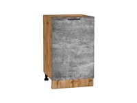 Шкаф нижний с 1-ой дверцей Флэт Дуб Вотан, Temple Stone 2S, 500 В*Ш*Г 816*500*478, фасад ЛДСП  Temple Stone 2S, корпус  Дуб Вотан ms2510VVT_62552