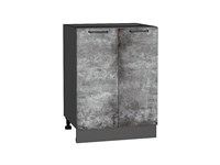 Шкаф нижний с 2-мя дверцами Флэт Graphite, Temple Stone 2S, 600 В*Ш*Г 816*600*478, фасад ЛДСП  Temple Stone 2S, корпус  Graphite ms2510VVT_52726