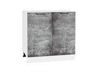 Шкаф нижний с 2-мя дверцами Флэт Белый, Temple Stone 2S, 800 В*Ш*Г 816*800*478, фасад ЛДСП  Temple Stone 2S, корпус  Белый ms2510VVT_52725