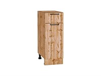 Шкаф нижний с 1-ой дверцей и ящиком Флэт Дуб Вотан, Wotan Oak 2S, 300 В*Ш*Г 816*300*478, фасад ЛДСП  Wotan Oak 2S, корпус  Дуб Вотан ms2510VVT_62517