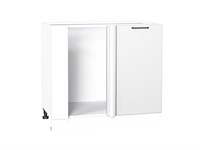 Шкаф нижний угловой Флэт Белый, White In 2S В*Ш*Г 816*890*478, фасад ЛДСП  White In 2S, корпус  Белый ms2510VVT_55718
