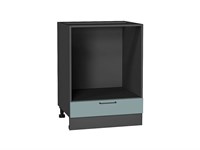 Шкаф нижний под духовку Флэт Graphite, Grey-green In 2S, 600 В*Ш*Г 816*600*476, фасад ЛДСП  Grey-green In 2S, корпус  Graphite ms2510VVT_56889