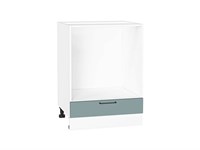Шкаф нижний под духовку Флэт Белый, Grey-green In 2S, 600 В*Ш*Г 816*600*476, фасад ЛДСП  Grey-green In 2S, корпус  Белый ms2510VVT_56890