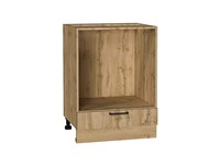 Шкаф нижний под духовку Флэт Дуб Вотан, Wotan Oak 2S, 600 В*Ш*Г 816*600*476, фасад ЛДСП  Wotan Oak 2S, корпус  Дуб Вотан ms2510VVT_62512