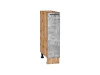 Шкаф нижний бутылочница Флэт Дуб Вотан, Temple Stone 2S, 200 В*Ш*Г 816*200*478, фасад ЛДСП  Temple Stone 2S, корпус  Дуб Вотан ms2510VVT_62508
