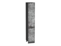 Шкаф пенал с 2-мя дверцами Флэт Graphite, Temple Stone 2S, 2340, 400 В*Ш*Г 2336*400*574, фасад ЛДСП  Temple Stone 2S, корпус  Graphite ms2510VVT_52786