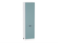 Шкаф пенал с 2-мя дверцами Флэт Белый, Grey-green In 2S, 2340, 600 В*Ш*Г 2336*600*574, фасад ЛДСП  Grey-green In 2S, корпус  Белый ms2510VVT_56983