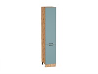 Шкаф пенал с 2-мя дверцами Флэт Дуб Вотан, Grey-green In 2S, 2140, 400 В*Ш*Г 2132*400*574, фасад ЛДСП  Grey-green In 2S, корпус  Дуб Вотан ms2510VVT_62637
