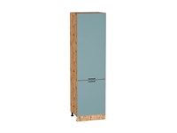 Шкаф пенал с 2-мя дверцами Флэт Дуб Вотан, Grey-green In 2S, 2140, 600 В*Ш*Г 2132*600*574, фасад ЛДСП  Grey-green In 2S, корпус  Дуб Вотан ms2510VVT_62638
