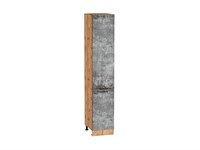 Шкаф пенал с 2-мя дверцами Флэт Дуб Вотан, Temple Stone 2S, 2140, 400 В*Ш*Г 2132*400*574, фасад ЛДСП  Temple Stone 2S, корпус  Дуб Вотан ms2510VVT_62645
