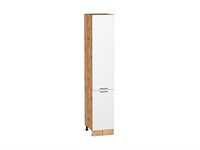 Шкаф пенал с 2-мя дверцами Флэт Дуб Вотан, White In 2S, 2140, 400 В*Ш*Г 2132*400*574, фасад ЛДСП  White In 2S, корпус  Дуб Вотан ms2510VVT_62629