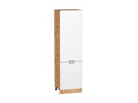 Шкаф пенал с 2-мя дверцами Флэт Дуб Вотан, White In 2S, 2140, 600 В*Ш*Г 2132*600*574, фасад ЛДСП  White In 2S, корпус  Дуб Вотан ms2510VVT_62630