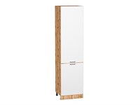 Шкаф пенал с 2-мя дверцами Флэт Дуб Вотан, White In 2S, 2340, 600 В*Ш*Г 2336*600*574, фасад ЛДСП  White In 2S, корпус  Дуб Вотан ms2510VVT_62632