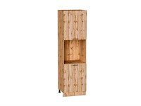 Шкаф пенал с 2-мя дверцами под технику Флэт Дуб Вотан, Wotan Oak 2S, 2140 В*Ш*Г 2132*600*574, фасад ЛДСП  Wotan Oak 2S, корпус  Дуб Вотан ms2510VVT_62625