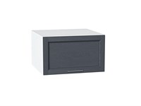 Шкаф верхний горизонтальный глубокий Сканди Белый, Graphite Softwood, 600 В*Ш*Г 358*600*576, фасад МДФ  Graphite Softwood, корпус  Белый ms2510VVT_45327