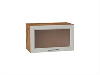 Шкаф верхний горизонтальный остекленный Сканди Дуб Вотан, Cappuccino Softwood, 600 В*Ш*Г 358*600*320, фасад МДФ/Стекло  Cappuccino Softwood, корпус  Дуб Вотан ms2510VVT_62847