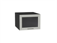 Шкаф верхний горизонтальный остекленный глубокий Сканди Graphite, Cappuccino Softwood, 500 В*Ш*Г 358*500*576, фасад МДФ/Стекло  Cappuccino Softwood, корпус  Graphite ms2510VVT_45348